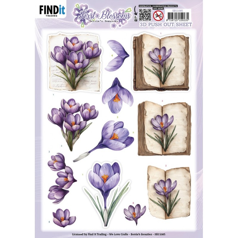 3D Pushout Sheet - Berries Beauties - First Blossoms - Blooming Tales