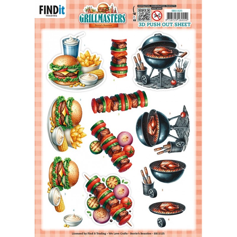 3D Pushout Sheet - Berries Beauties - Grillmasters - Flame Grilled Favorites
