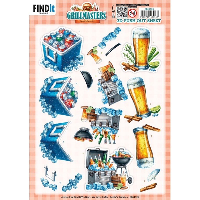 3D Pushout Sheet - Berries Beauties - BBQ & Brews