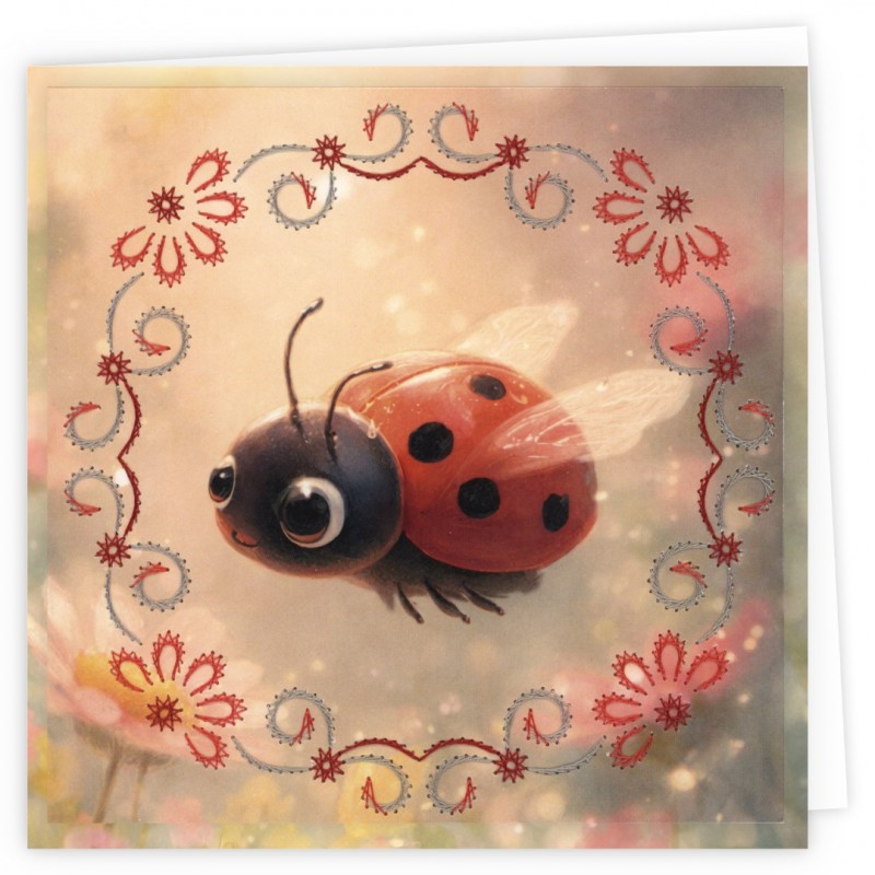 Stitch and Do Cards 36 - Ladybug